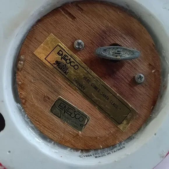 Vintage 1984 Enesco Santa Train Musical Box Ceramic Holiday Christmas Decoration - Picture 9 of 11